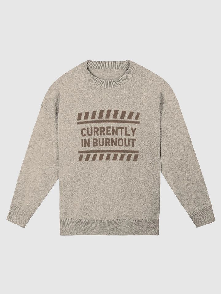 CURRENTLY IN BURNOUT (lg. design, taupe and brown) knitwear relaxed crewneck product image (1)