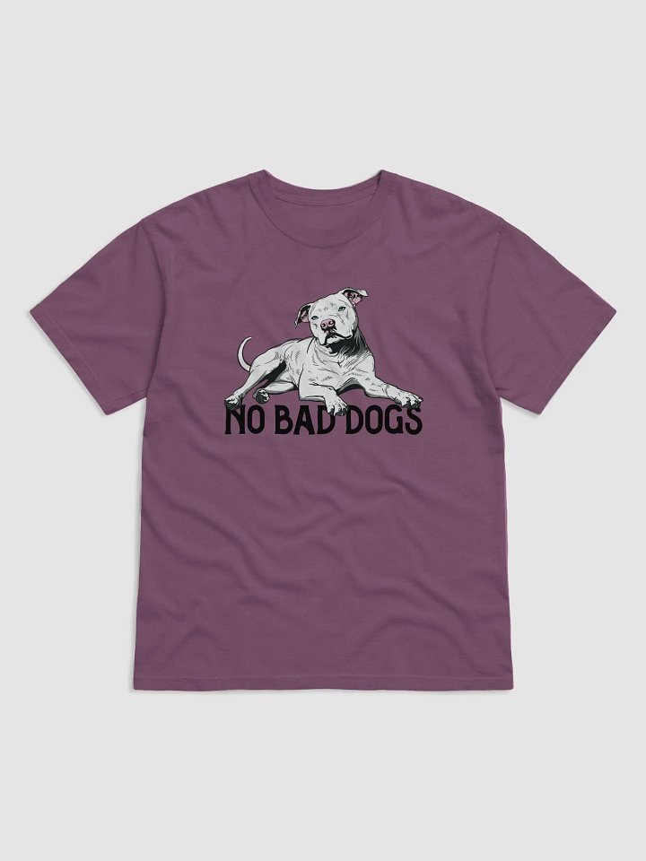 No Bad Dogs T-Shirt of a Pitbull Terrier (White) | Funny T-Shirt for Pittie and Staffordshire Owners product image (1)