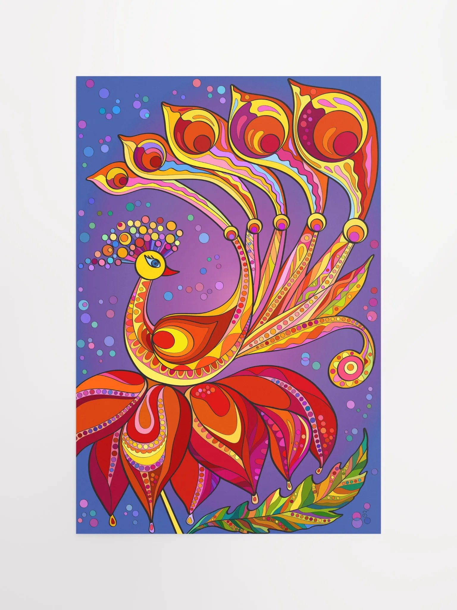Vibrant Matte Poster Print - Happy Bird product image (4)