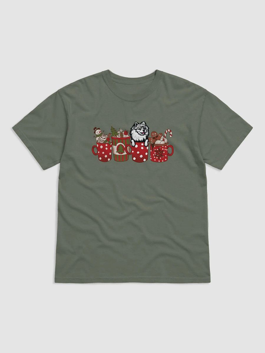 Cute Pomeranian(White 2) in a Christmas Cup T-Shirt | Funny Christmas Pup in a Cup product image (19)