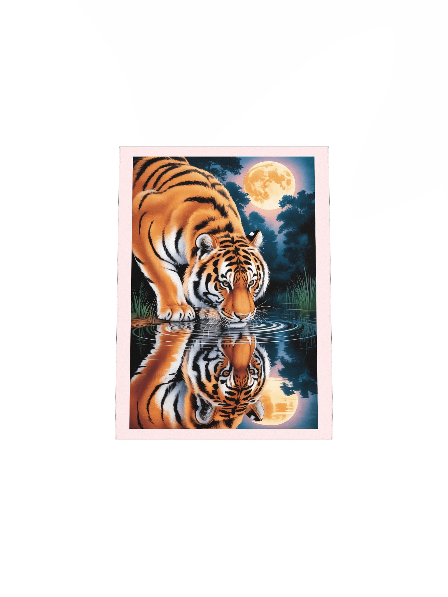 Moonlit Tiger Poster – Spiritual Strength & Reflection Wall Art product image (5)