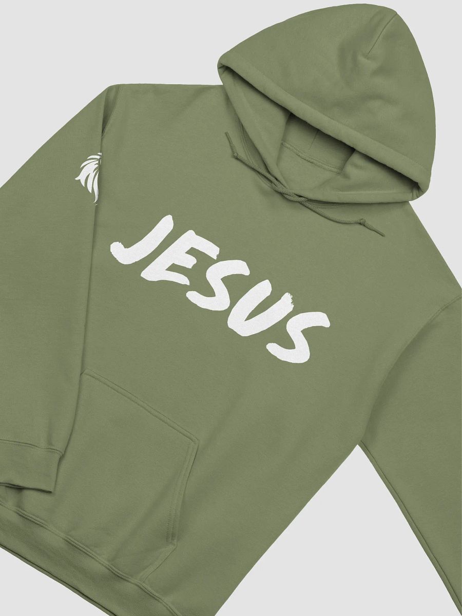 Jesus Hoodie (Military Green) product image (3)