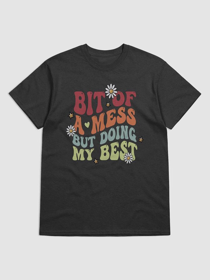 Bit of a Mess But Doing My Best – Retro Groovy Quote Design product image (1)