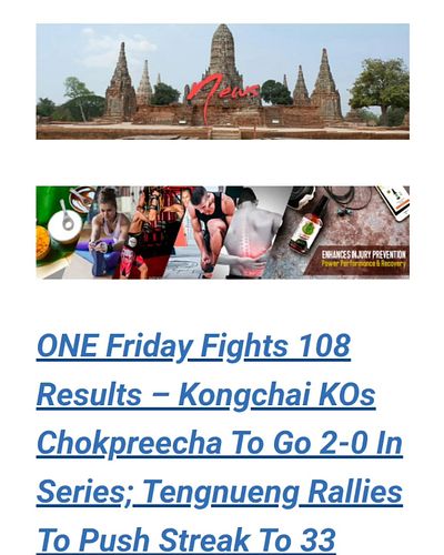 Latest edition of Muay Thai Culture News is up, with the news you want to review on everything Thaiboxing!

https://muay-thai...