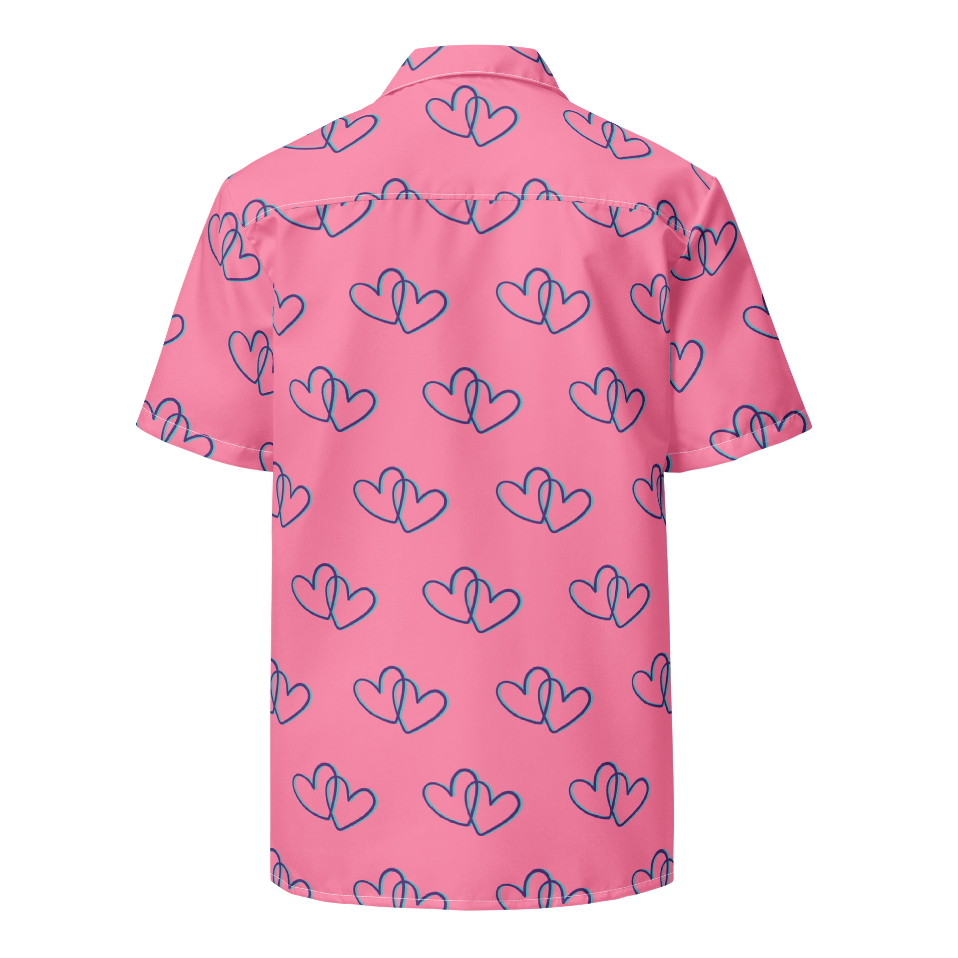 Pink Heart Button-Up Shirt product image (2)