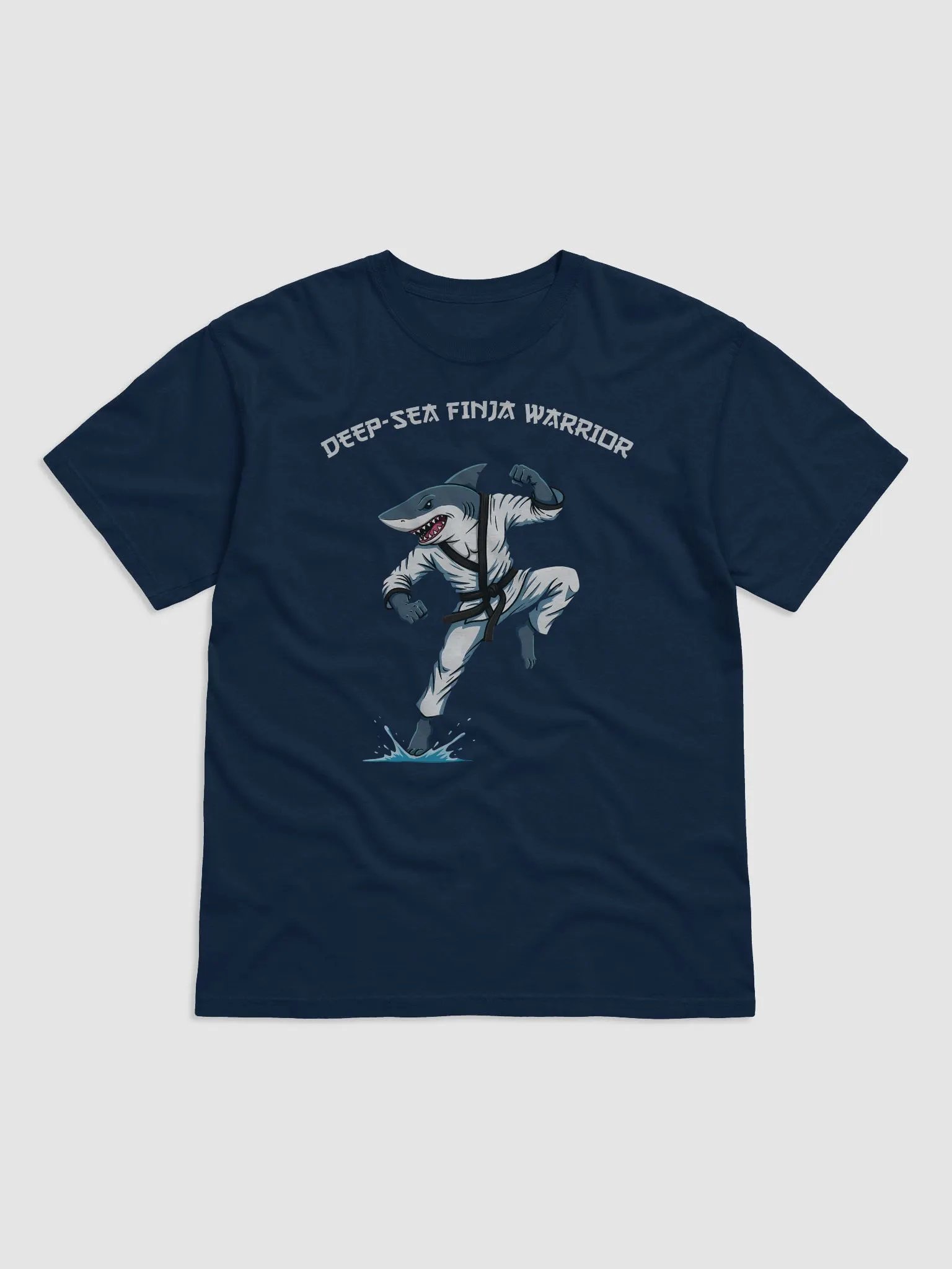 Deep-Sea Finja Warrior – Funny Shark Karate T-Shirt product image (4)