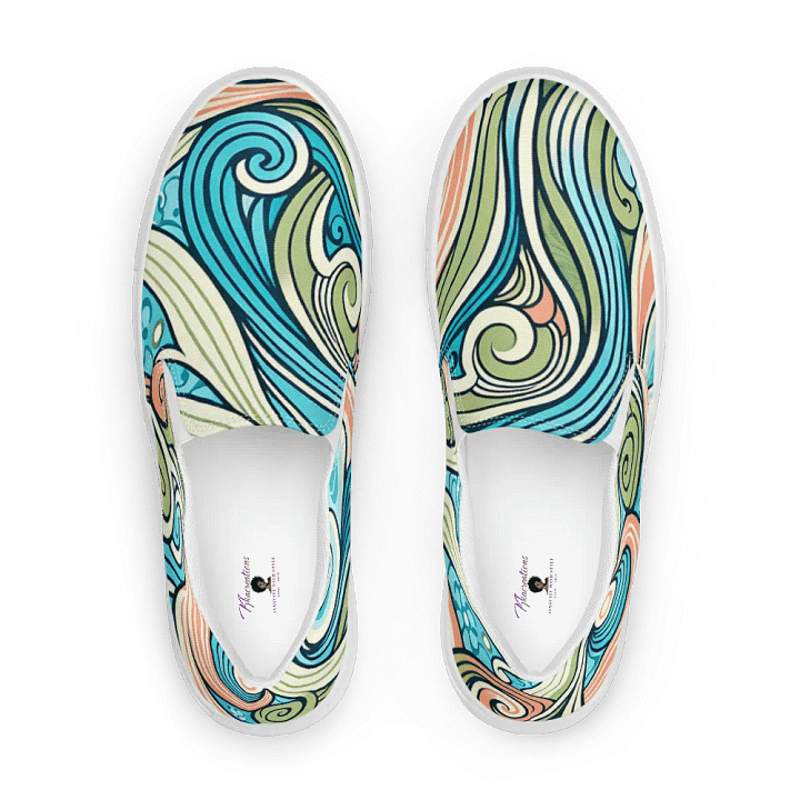 Whimsical Wave Women's Slip-Ons product image (2)