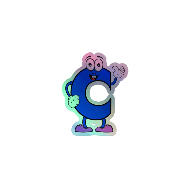 C Holographic Cartoon Character Sticker product image (1)