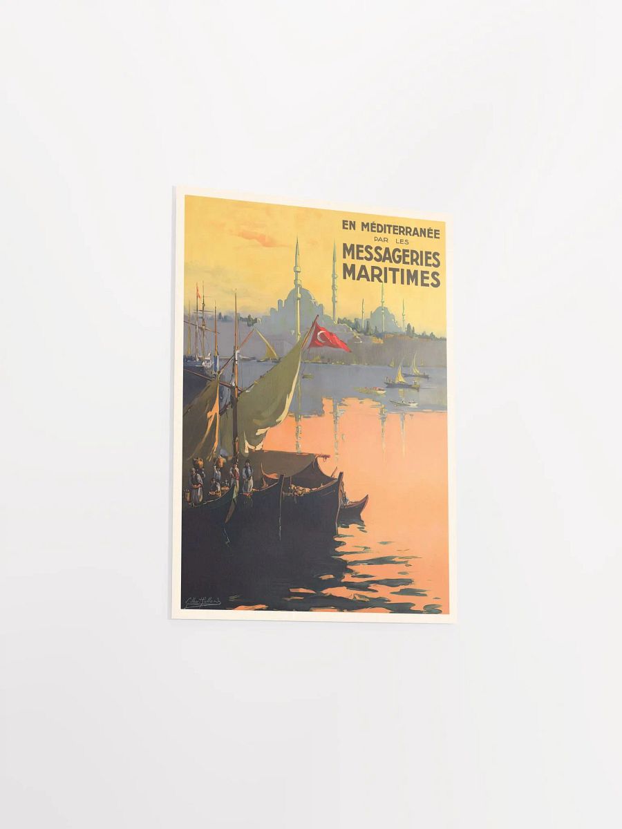 Istanbul, Turkey, 1910s — retro vintage travel poster product image (8)