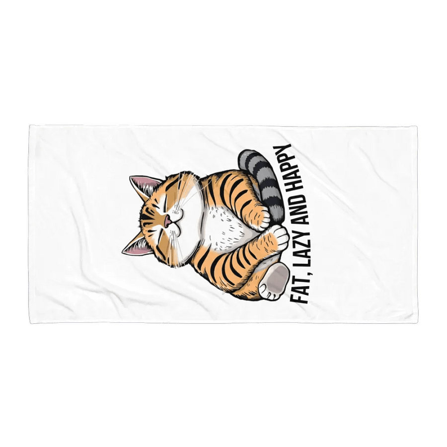 fat, lazy and happy towel product image (1)