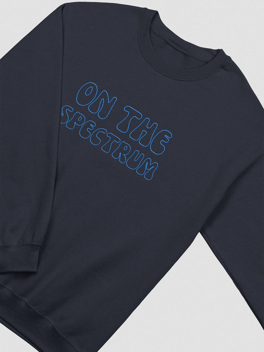 ON THE SPECTRUM OUTLINE (lg. design, aqua thread) embroidered crewneck product image (15)