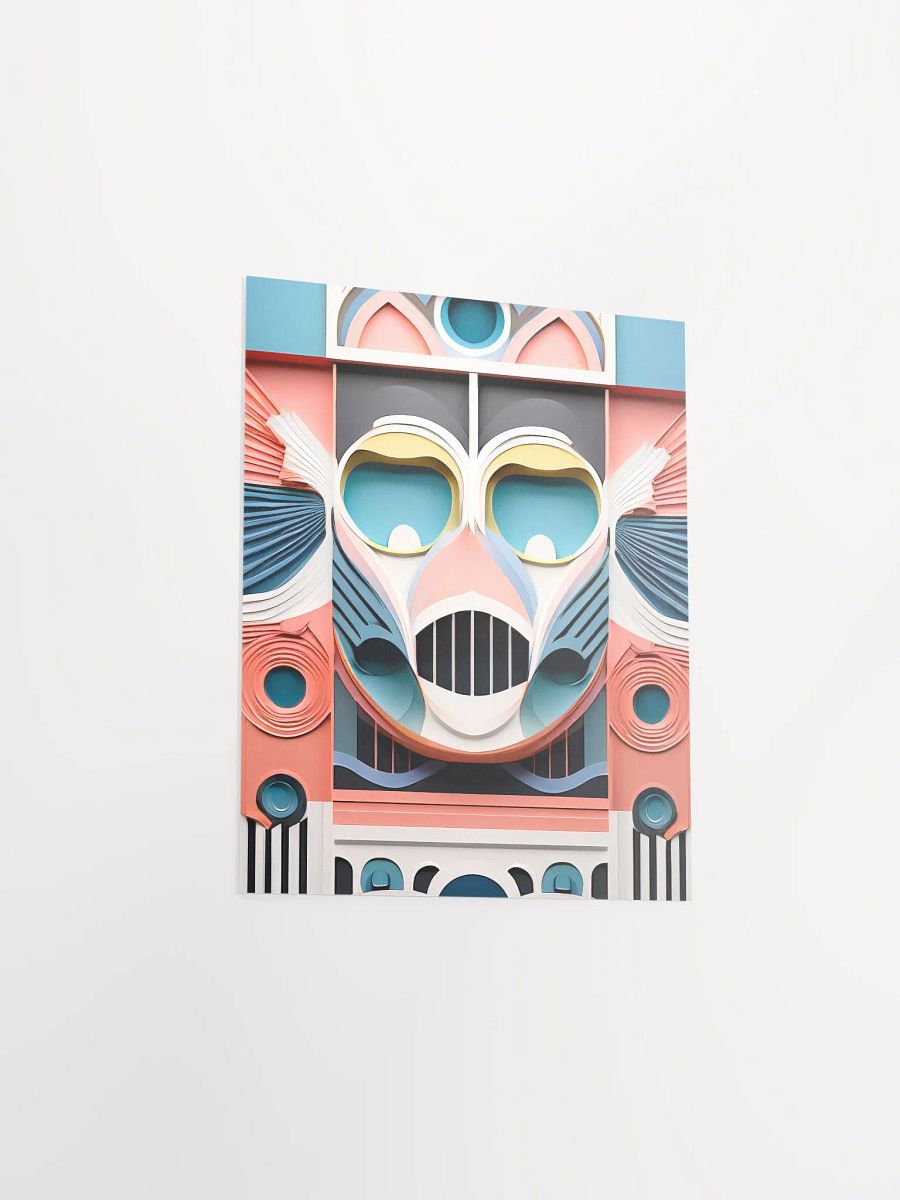 Pastel Robot Mask - Poster - Small and Standard Sizes - 8x10-11x14-12x16-16x20 Inches product image (10)