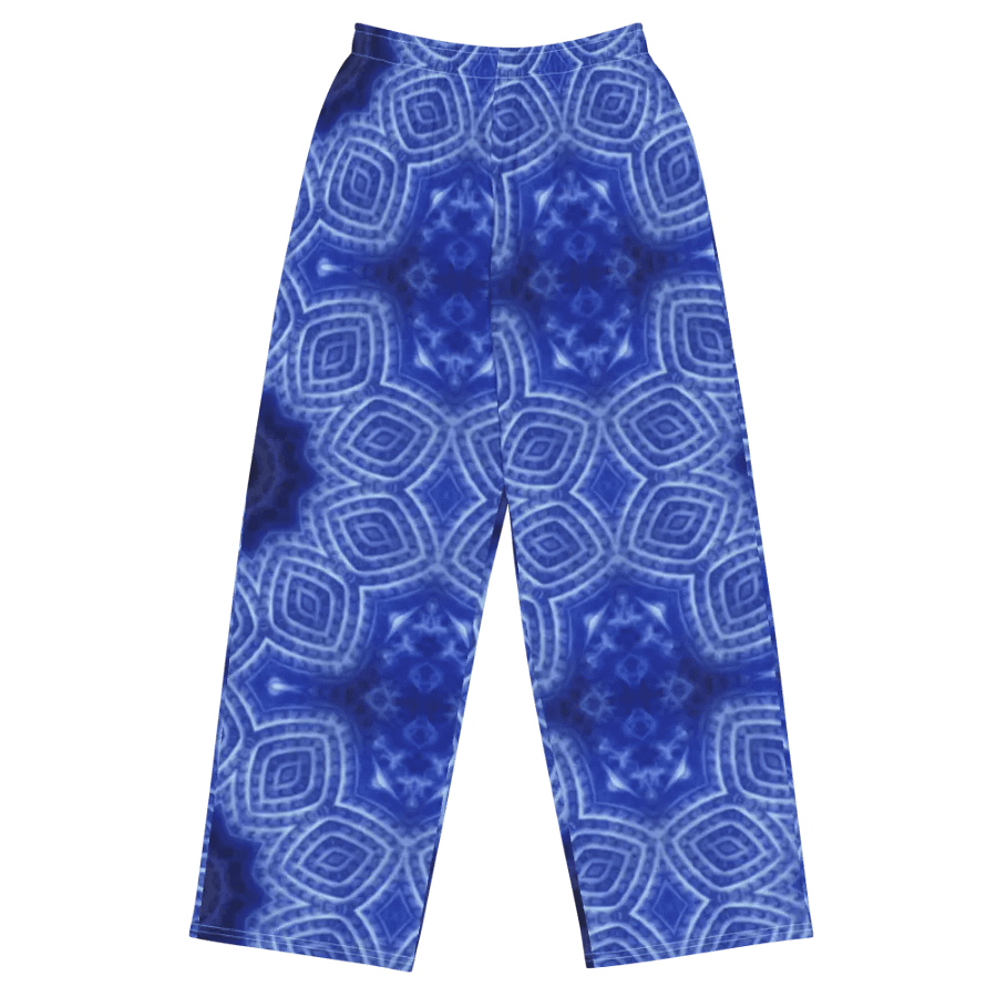 Blue and White Kaleidoscope Wideleg Pants product image (2)