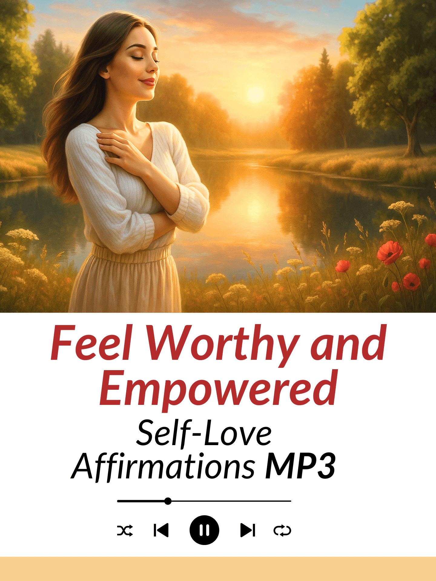 Self-Love and Self-Acceptance Affirmations: Feel Worthy, Calm, and Empowered | MP3 Audio Download product image (1)