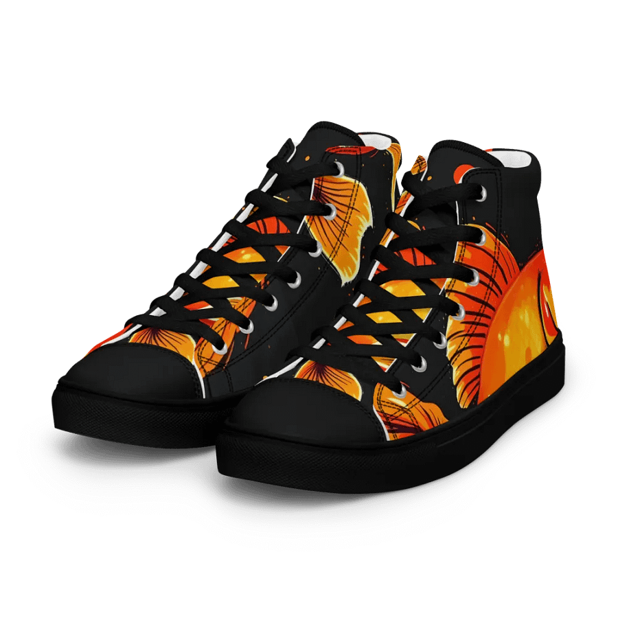 Luminous fins, Men's High Top Canvas Shoes product image (6)