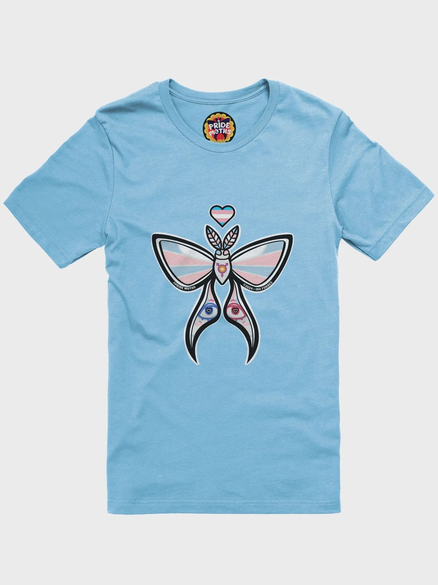 № 7 | TRANSGENDER PRIDE MOTH | SHORT SLEEVE TEE | T-SHIRT product image (1)