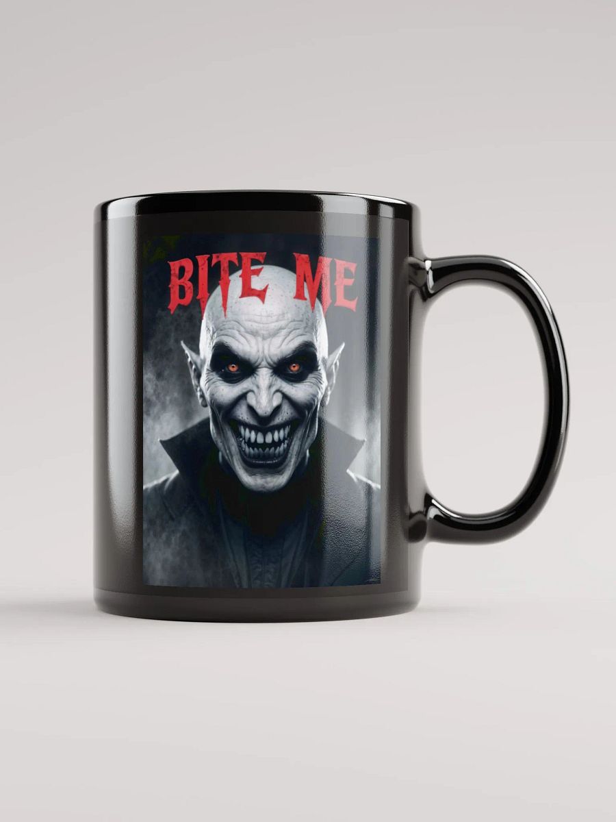 Sinister Bite Me Black Glossy Mug product image (1)