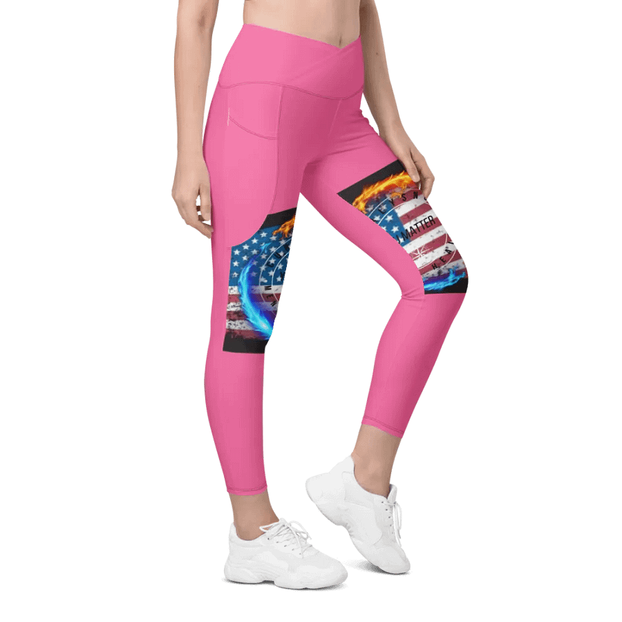 Leggings w pockets brilliant rose product image (4)