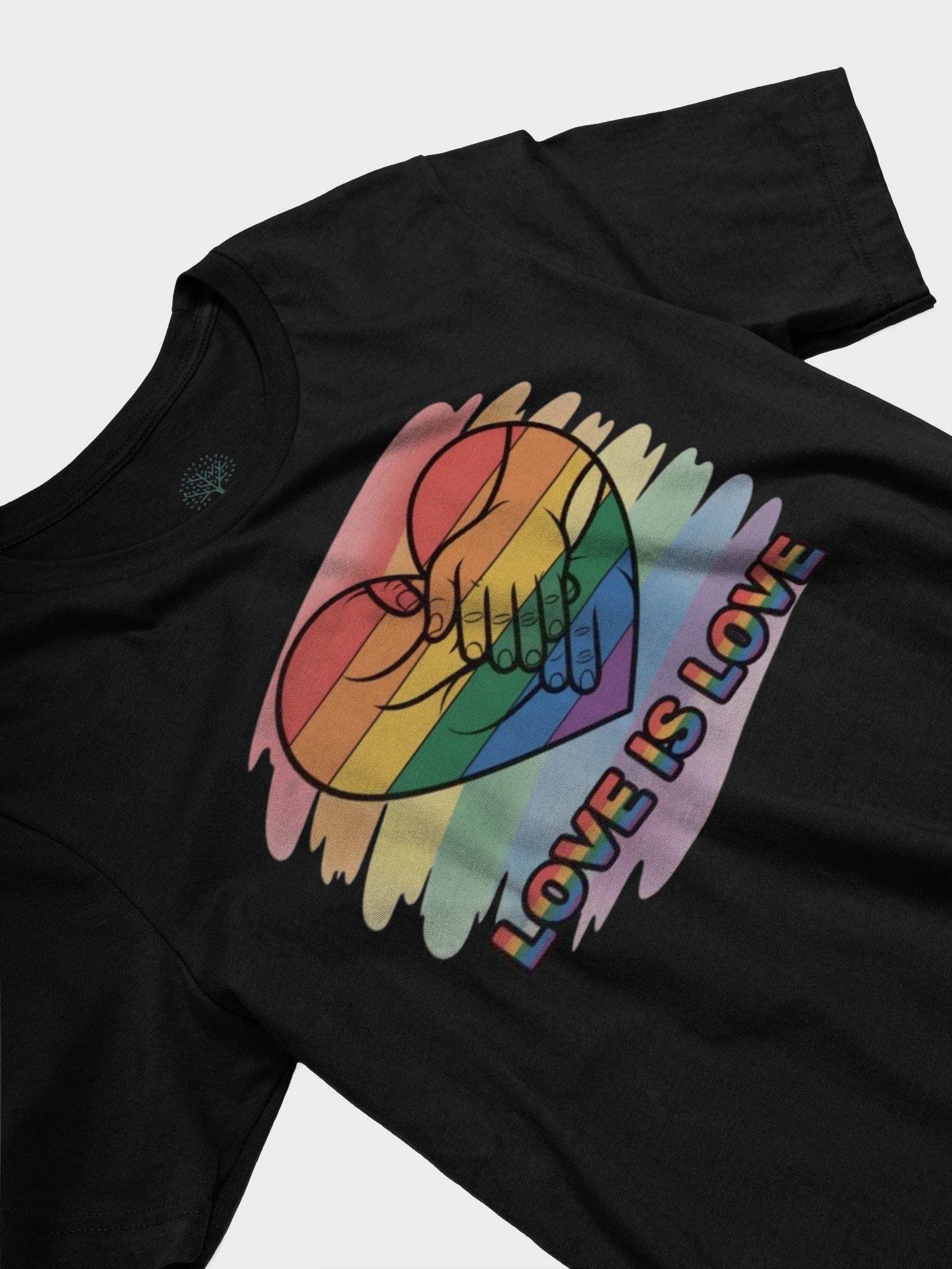 Unisex Love Is Love Pride T-Shirt - Rainbow Heart Design product image (23)