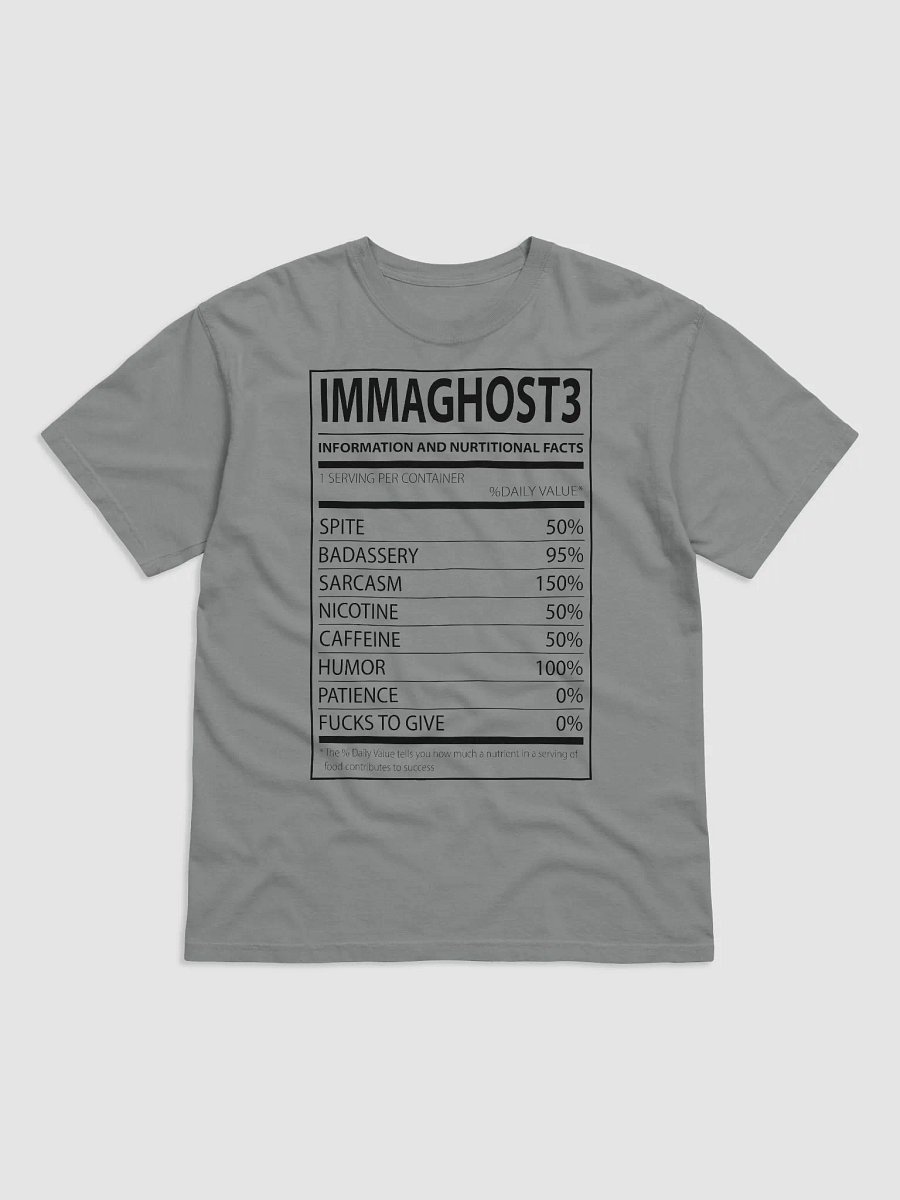 Copy of Ghost Nutritional Facts (Light Shirt) product image (1)