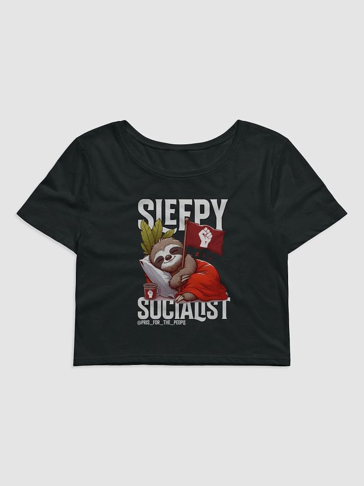 Pris Sleepy Socialist Bella+Canvas Women's Crop Baby Tee product image (2)