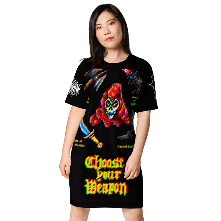 Choose Your Weapon Pixel-Art T-Shirt Dress product image (1)