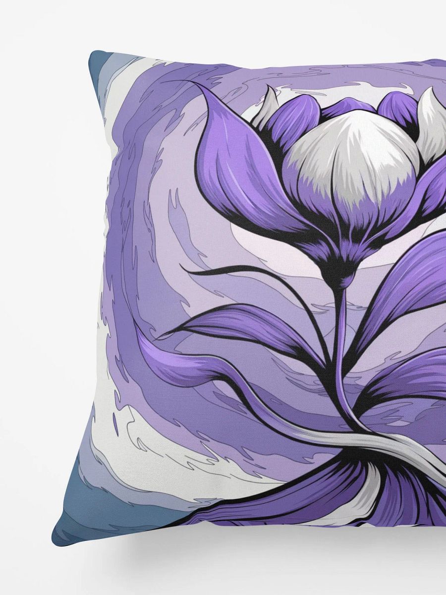 Purple and White Flower Pillow - Geometric Abstract Pillow Designs product image (4)