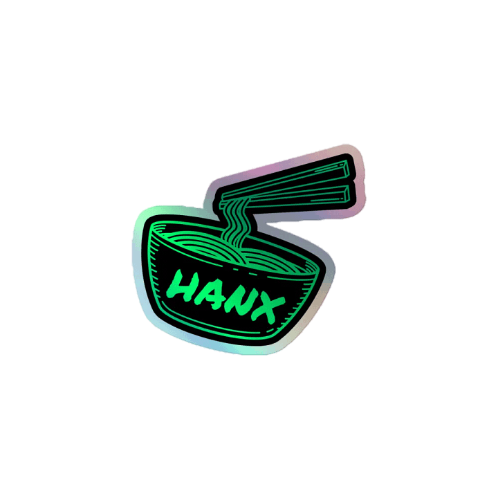 Hanx !Noods – Holographic Sticker product image (1)