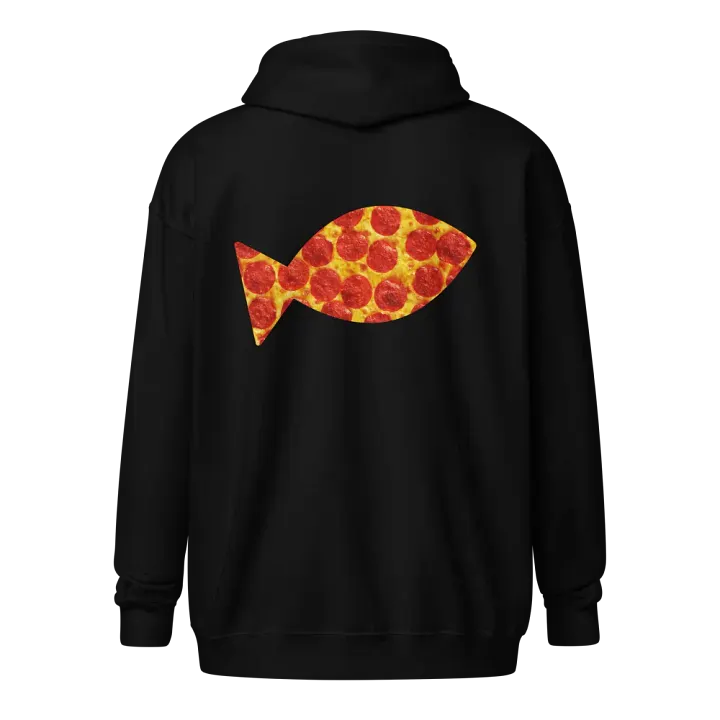 Pizzafish zipper hoodie product image (1)