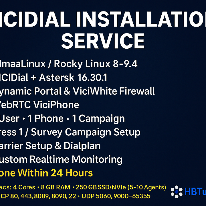 Vicidial Installation with custom Realtime monitoring and Configuration product image (1)