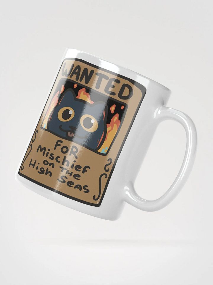 Straw Cat Mug – Mischief on the High Seas (White Glossy Mug Edition) product image (2)