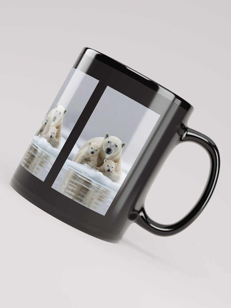 Polar Bear Arctic Reflections Black Glossy Mug product image (7)