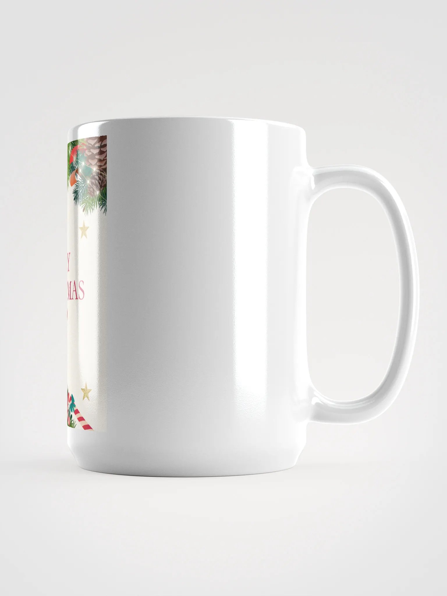 Santa's Greeting White Glossy Mug by Everlyn Riche product image (1)