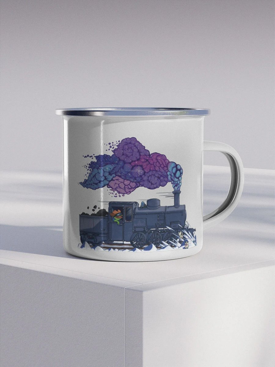 Snowy Train - Left Handed Enamel Mug (EU/US) product image (1)