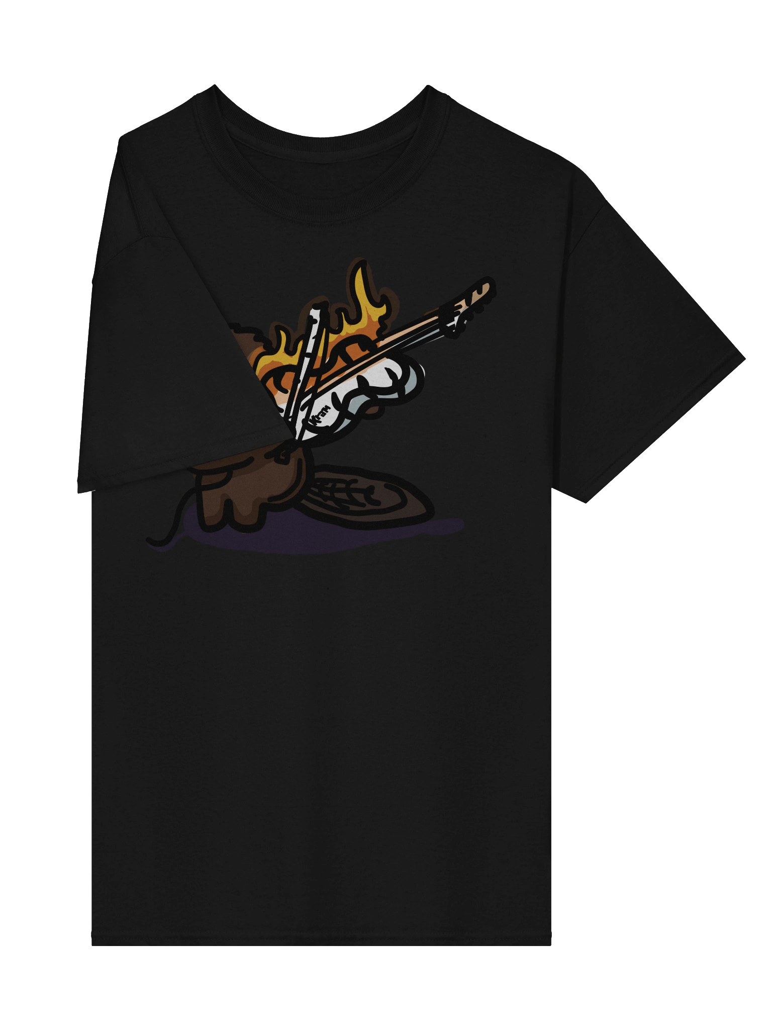 Flaming Violin Beaver T-Shirt product image (4)
