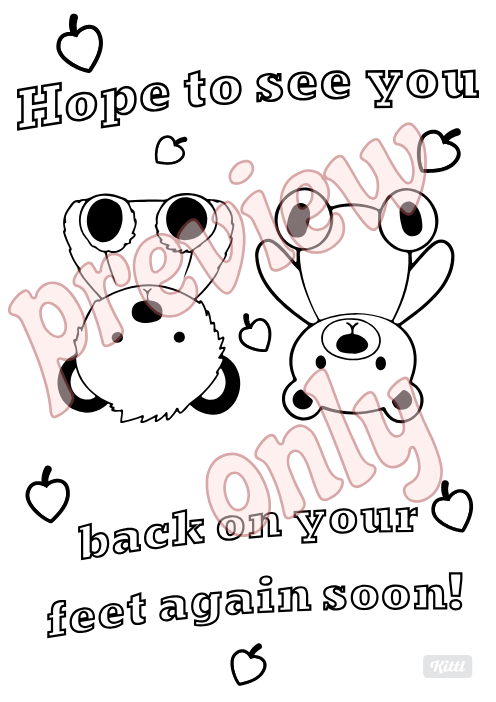 Creative Get Well Soon Coloring Page product image (1)