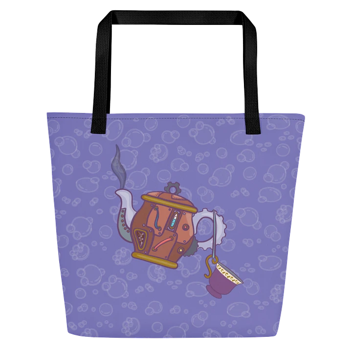 Time for Tea - Steampunk - Purple Large Tote Bag product image (1)