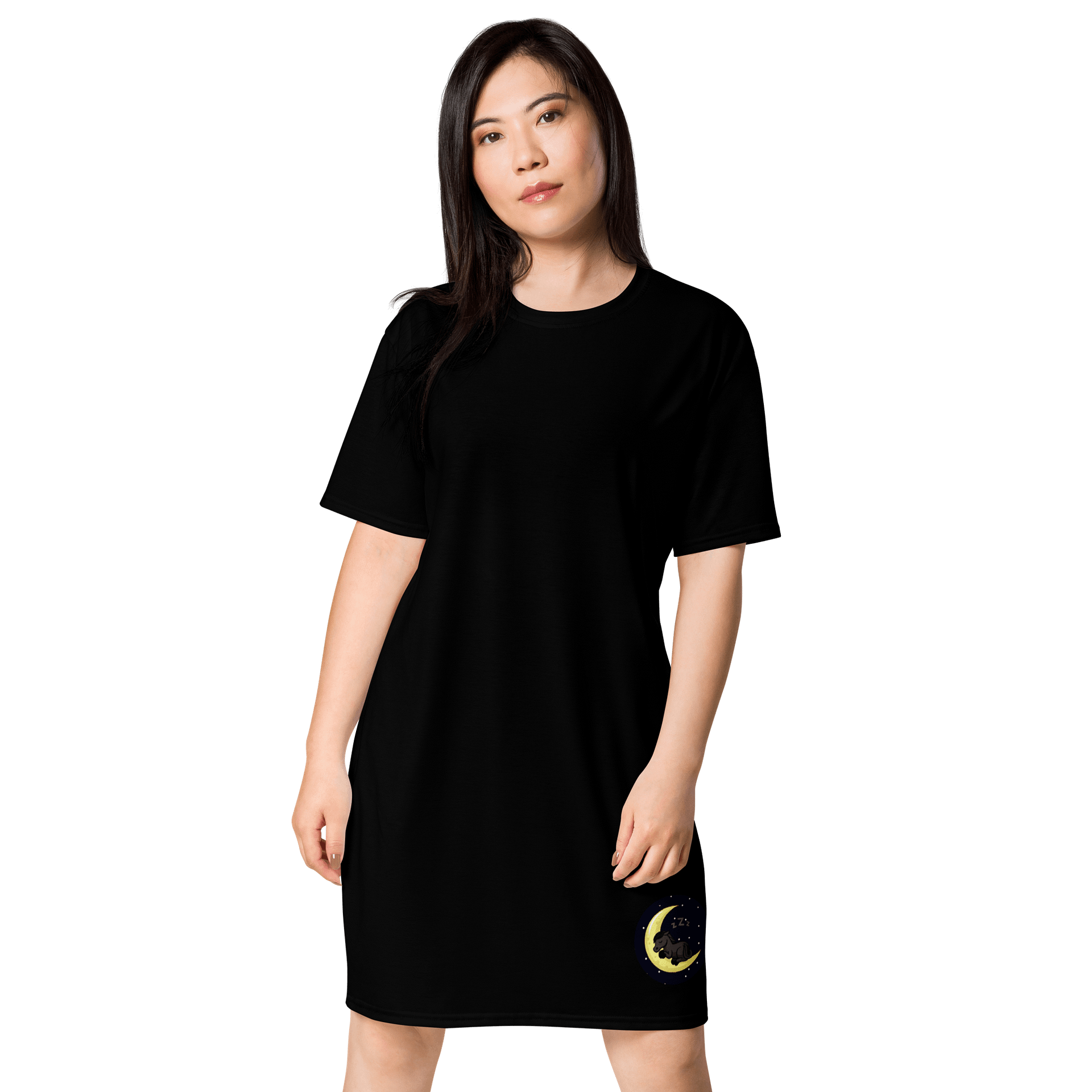 Sleepy Moon All-Over Print T-Shirt Dress product image (1)