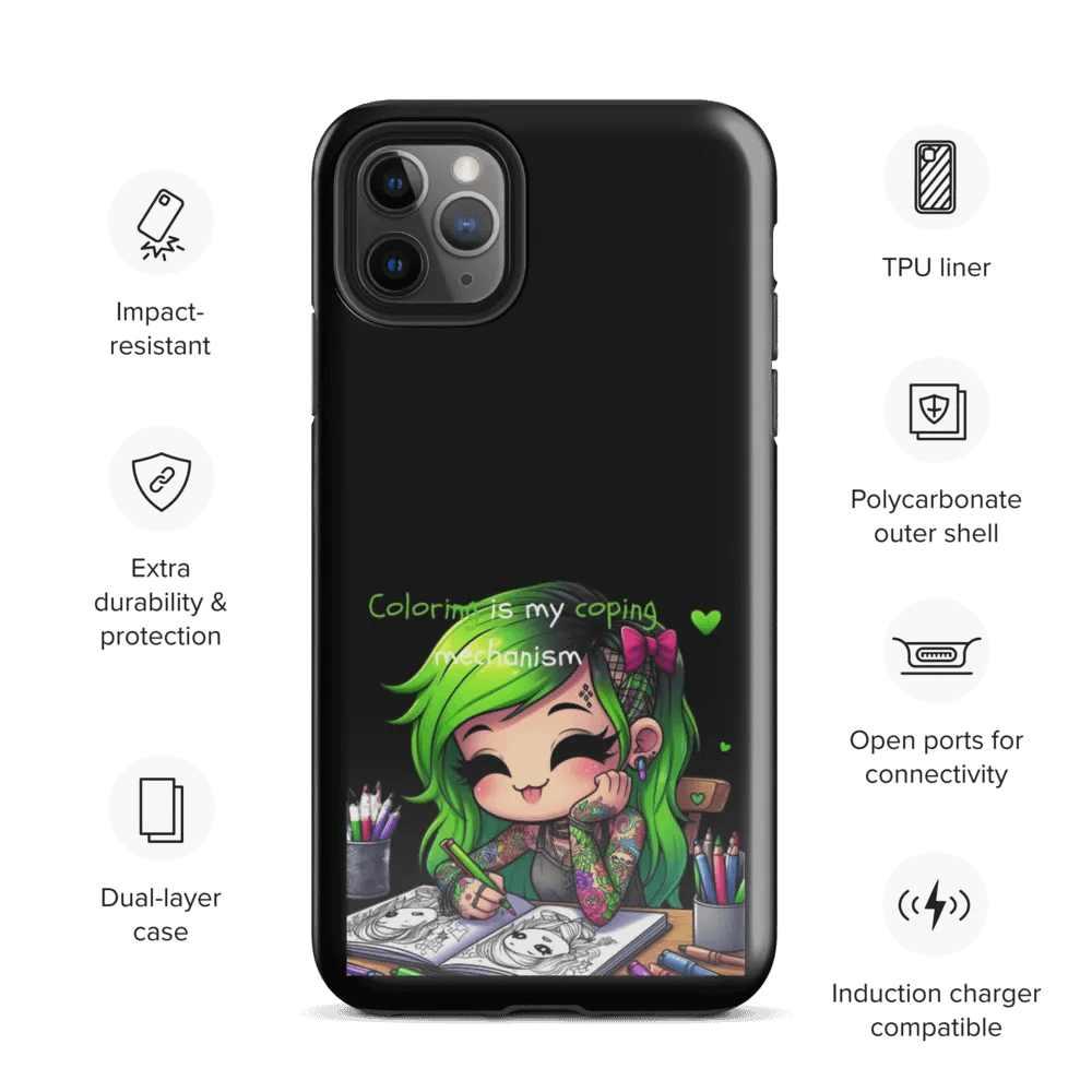coloring is my coping mechanism iphone case product image (35)