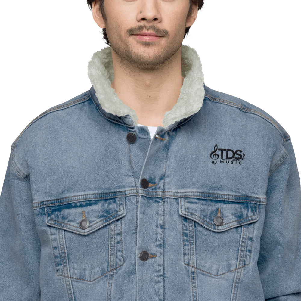 TDS Music Unisex Sherpa Denim Jacket with Musical Note Logo product image (8)