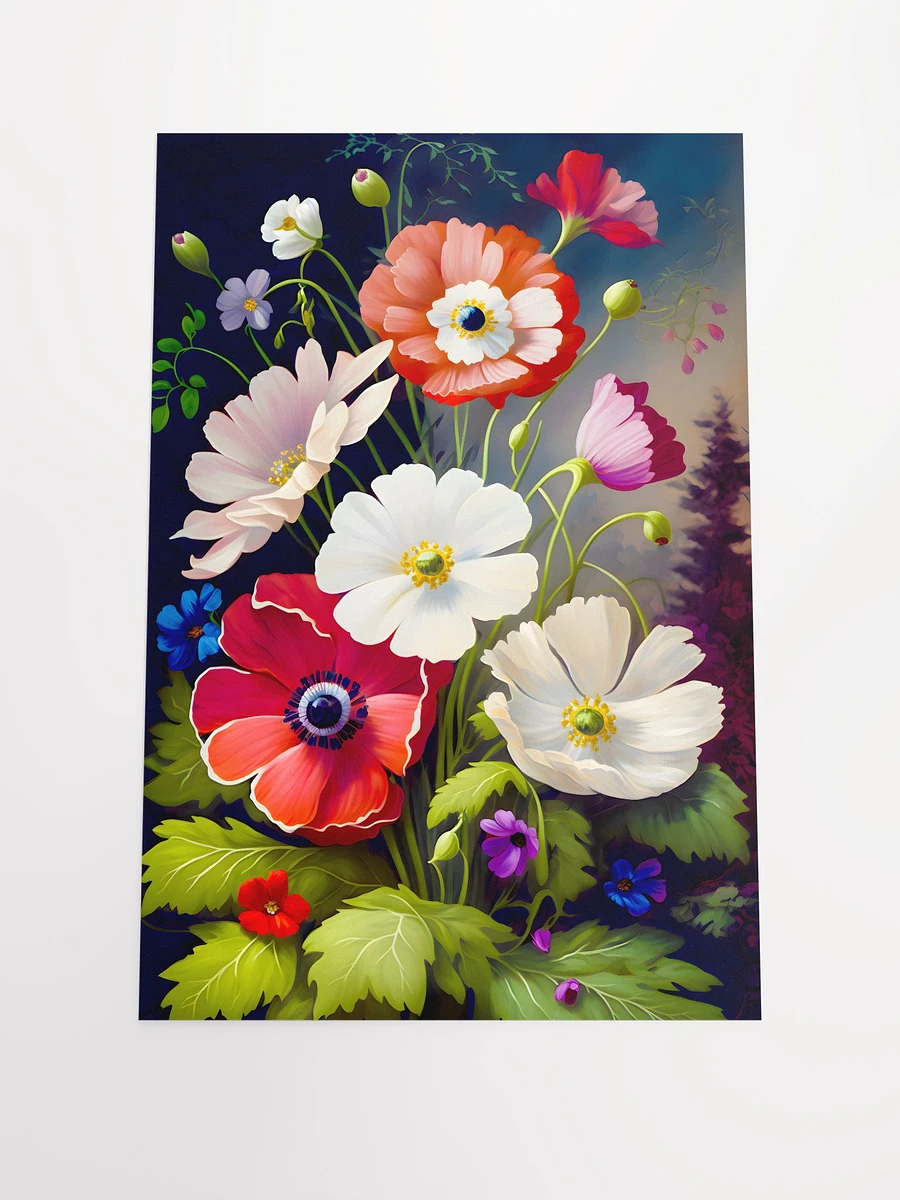 Bouquet of Anemones in Full Bloom Matte Poster product image (3)