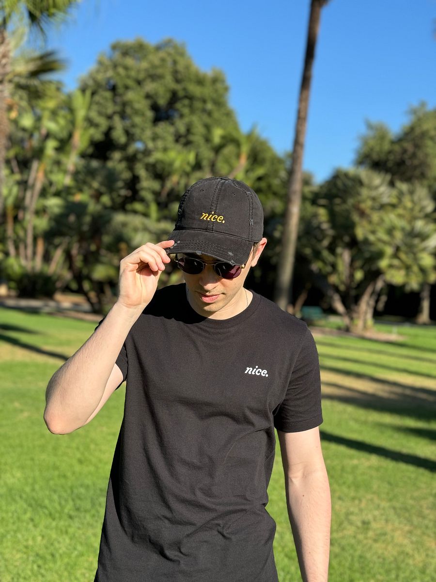 Distressed 'Nice.' Signature Dad Hat product image (6)
