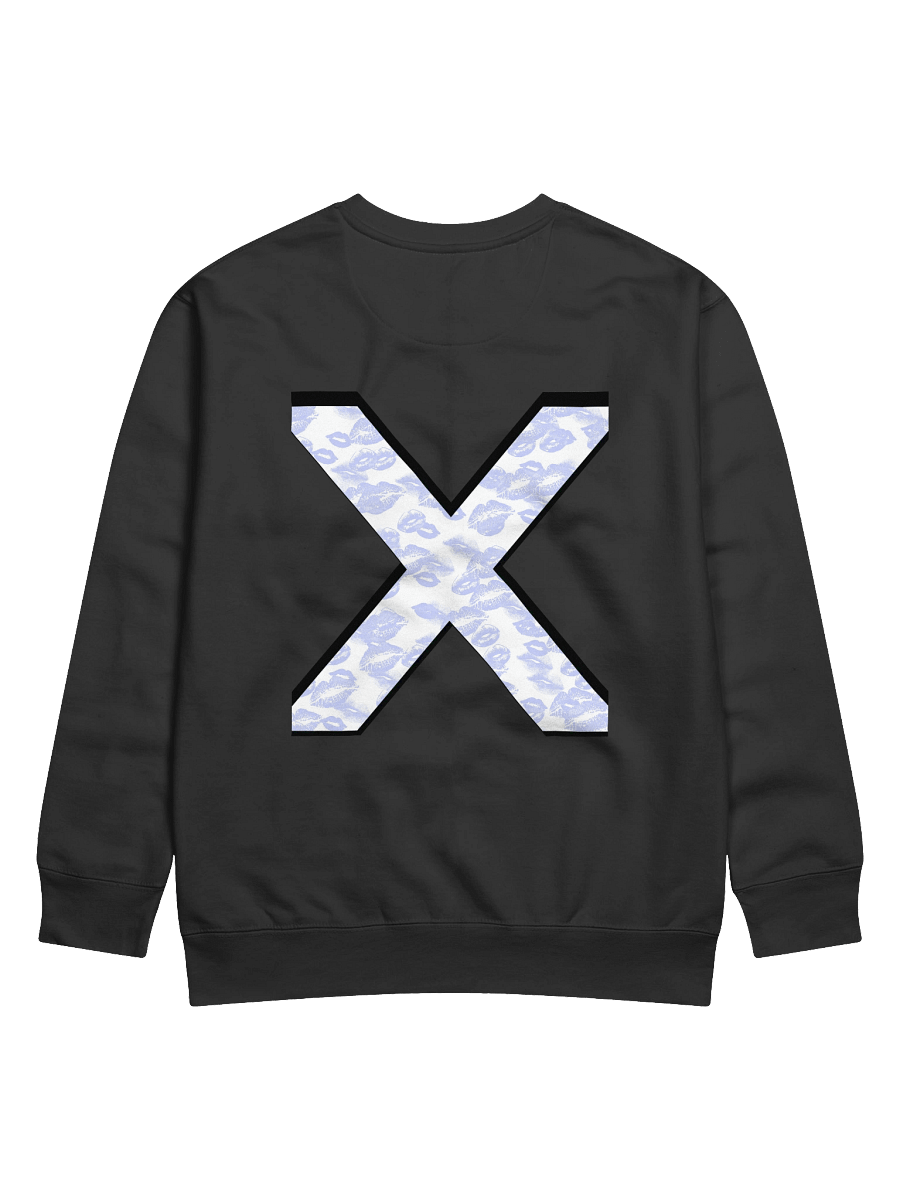 White X Light Blue Lipstick Kisses | Crewneck product image (1)
