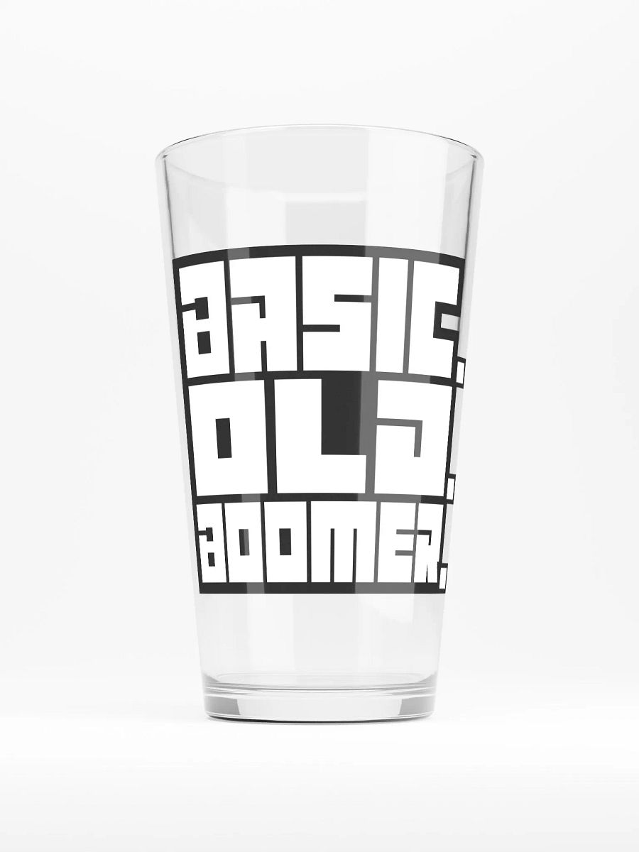 B.O.B. PINT GLASS (B&W) product image (1)
