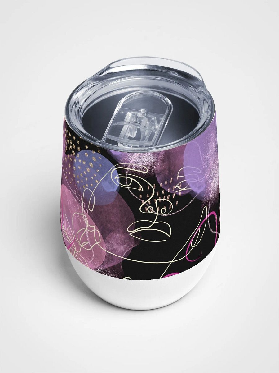 Whimsical faces Wine Tumbler elegant ladies product image (4)