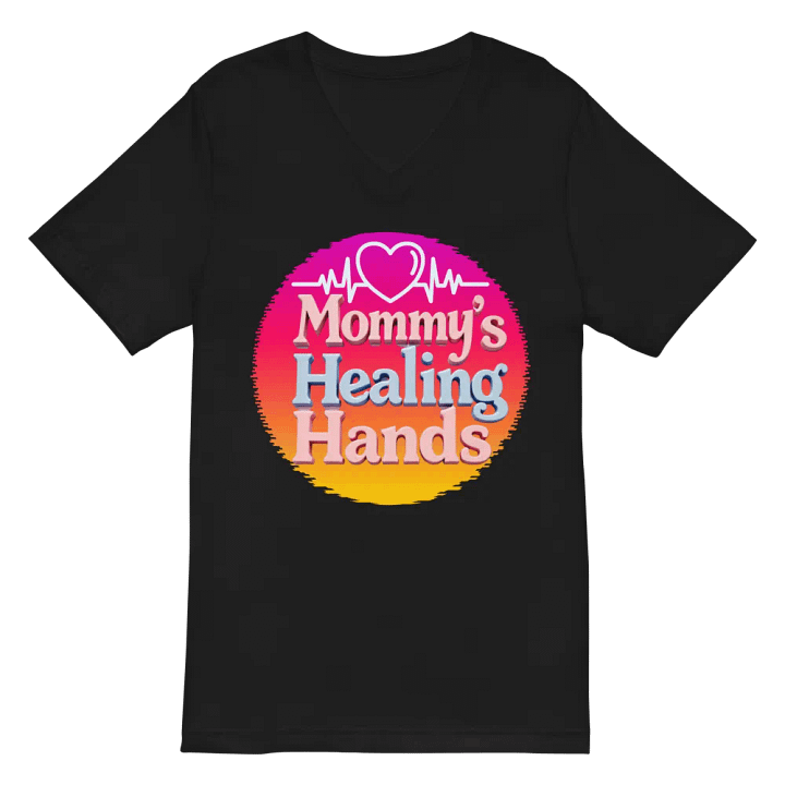 Mommy's Healing Hands Heartbeat v-neck tee product image (2)