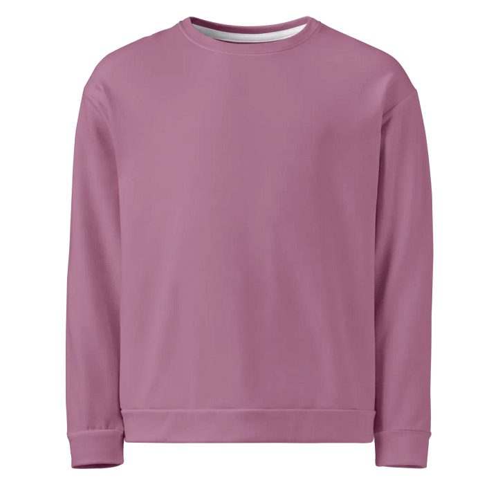 Plain Medium Dark Lilac Purple Soft Summer Unisex Recycled Polyester Heavyweight Premium Sweatshirt by Treasure Pie product image (1)