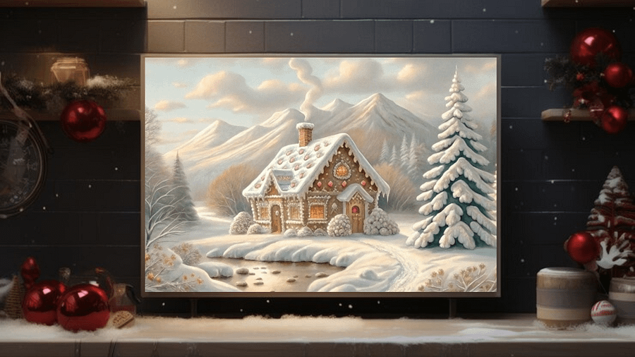 Gingerbread Cottage in Winter Wonderland - Frame TV V product image (2)