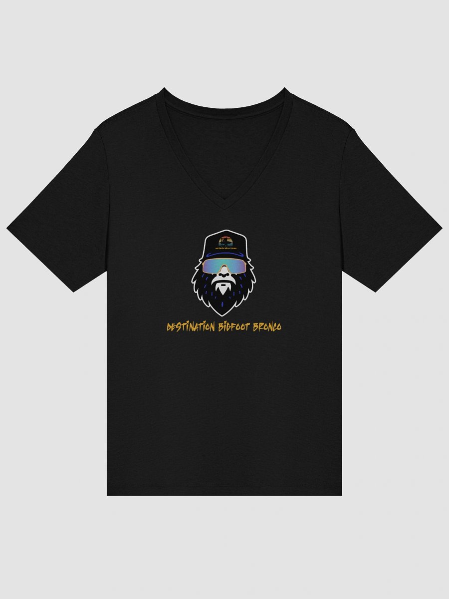 Destination Bigfoot Bronco Bigfoot Logo Bella+Canvas Women's Relaxed V-Neck T-Shirt (Black) product image (3)
