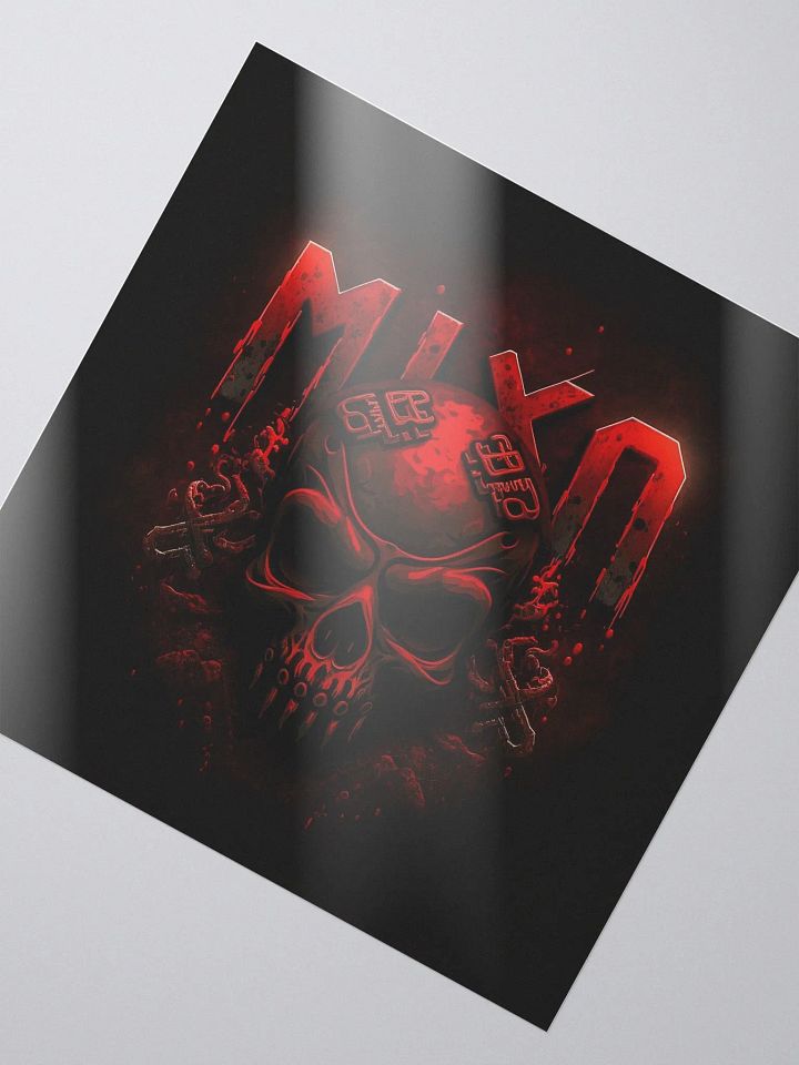 Mixo Dark Red Skull Sticker product image (2)